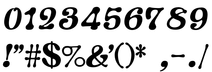 Setsuei Oblique Font Alte caractere