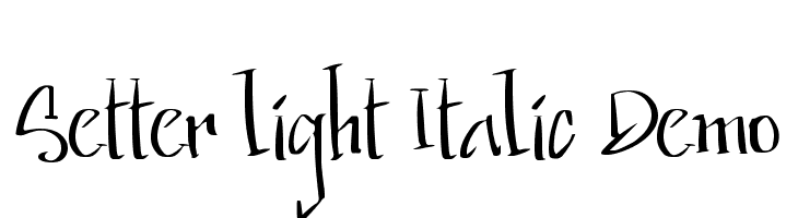 Setter light Italic Demo Fonte