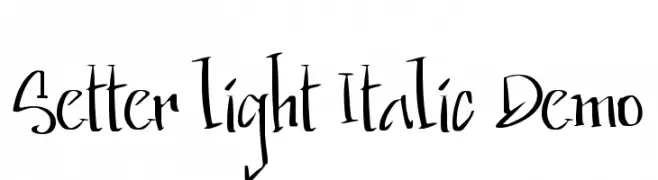 Setter light Italic Demo  Frei Schriftart Herunterladen