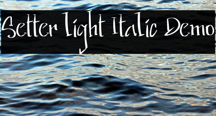 Setter light Italic Demo Fonte examples