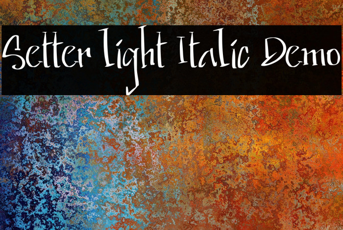 Setter light Italic Demo Fonte examples