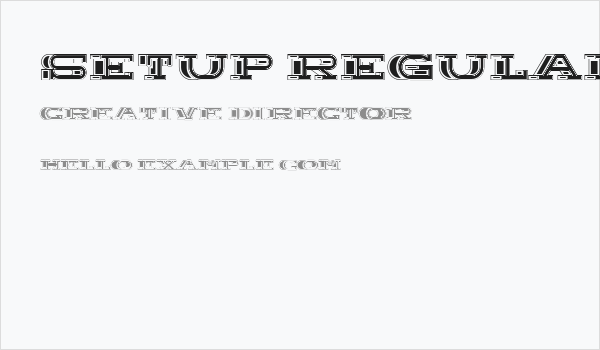 Setup Regular Business Card