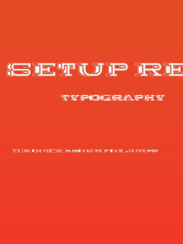 Setup Regular Poster