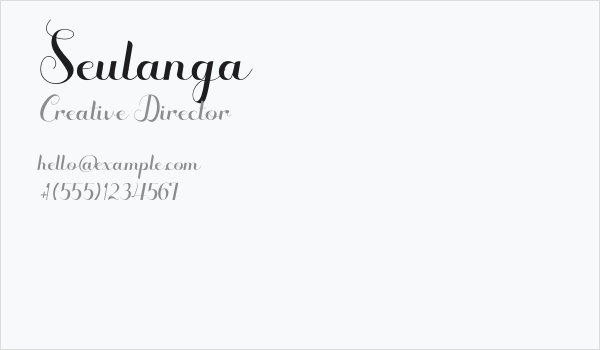 Seulanga Business Card