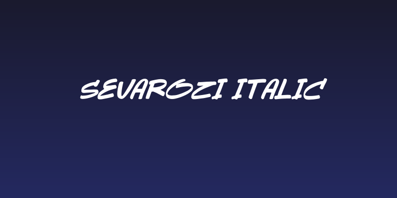 Sevarozi Italic Social Header