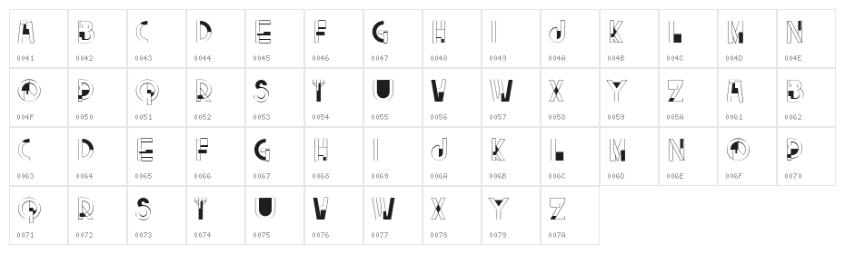 Sevastopol Regular Character Map