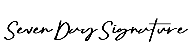 Seven Day Signature  नि: शुल्क फ़ॉन्ट्स डाउनलोड