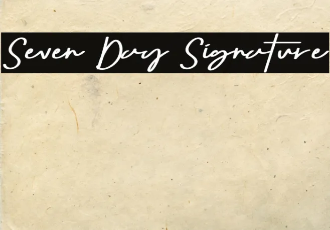 Seven Day Signature Example 3