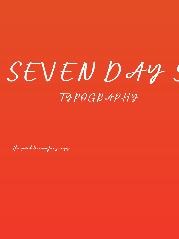 Seven Day Signature Poster
