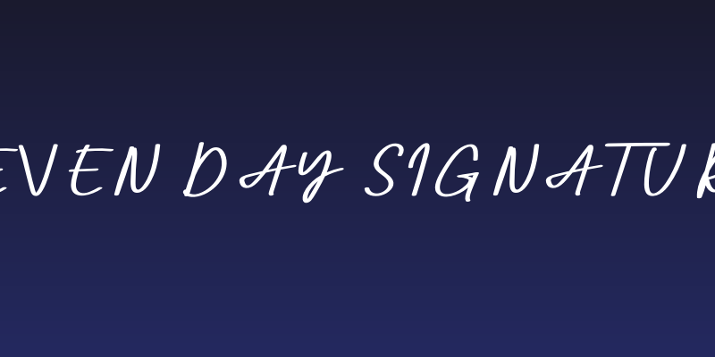 Seven Day Signature Social Header