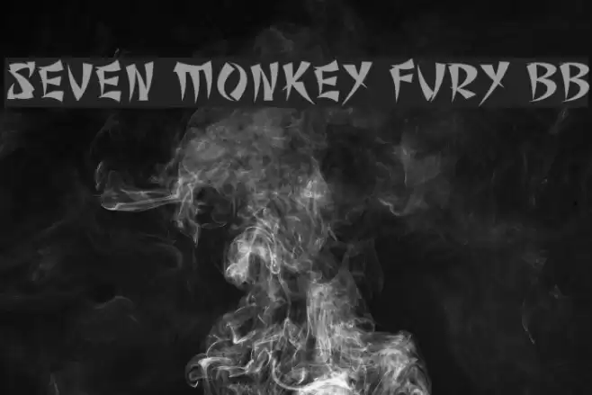 Seven Monkey Fury BB Font examples