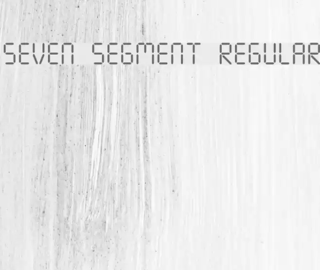 Seven Segment Regular Font examples