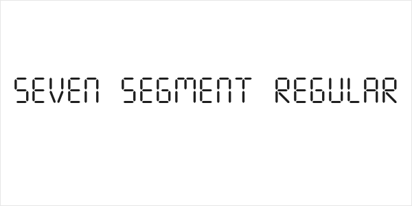 Seven Segment Regular Logo