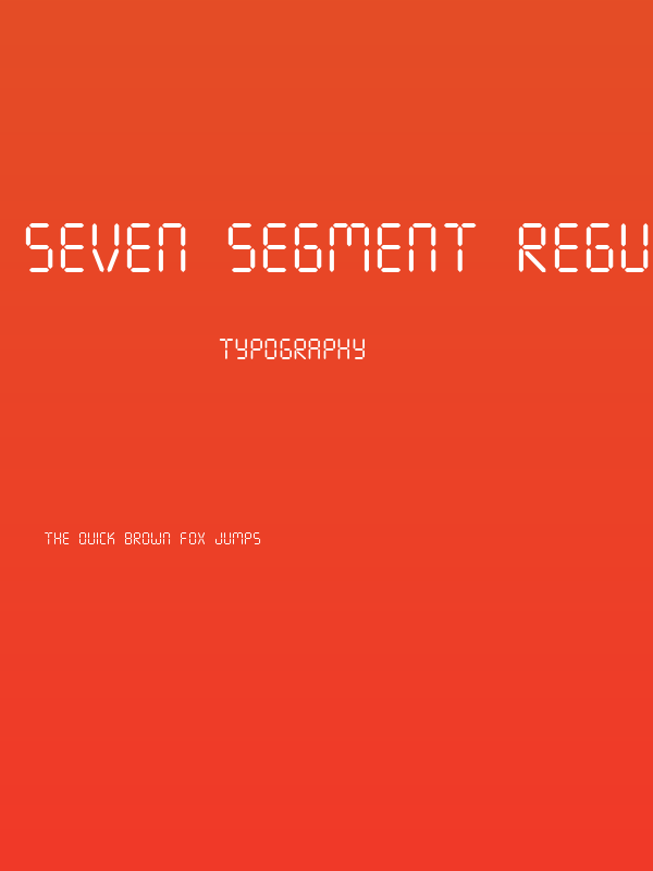 Seven Segment Regular Poster