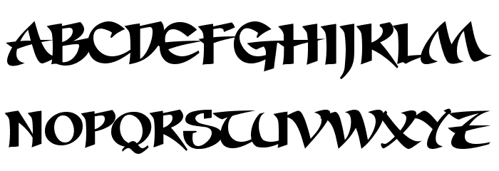 Seven Swordsmen BB Fonte MINÚSCULAS