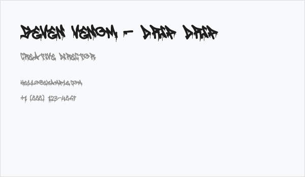 Seven Venom - Drip Drip Business Card
