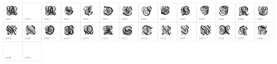 Seven Waves sighs Salome Character Map