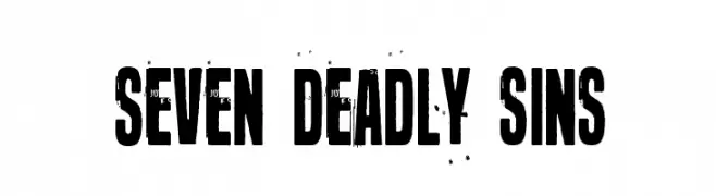 Seven deadly sins  Frei Schriftart Herunterladen