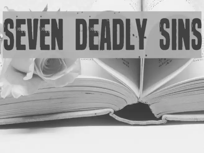 Seven deadly sins Font examples