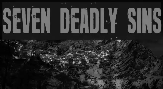Seven deadly sins Font examples