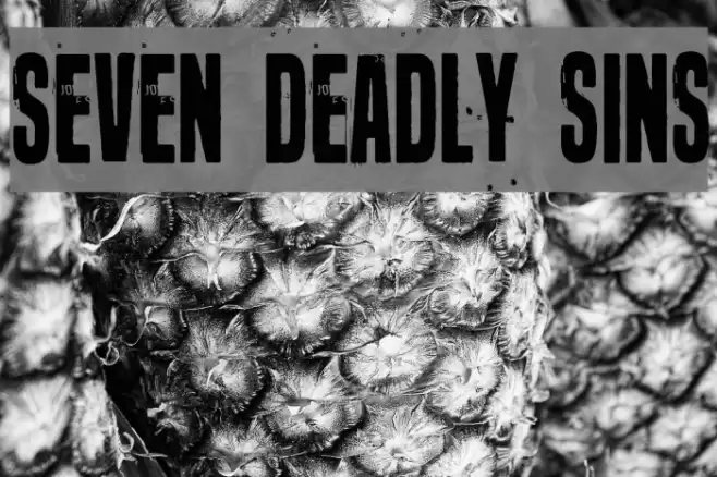 Seven deadly sins フォント examples