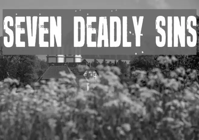 Seven deadly sins フォント examples