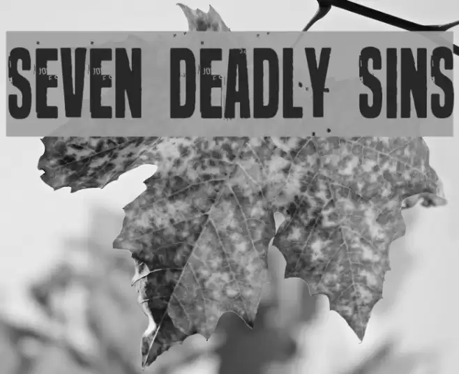 Seven deadly sins フォント examples