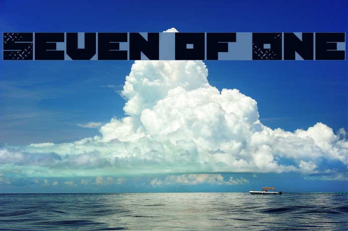 Seven of One Font examples