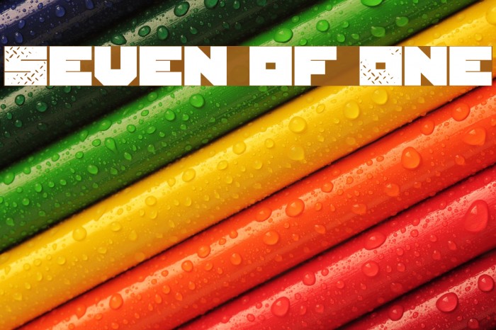 Seven of One Font examples