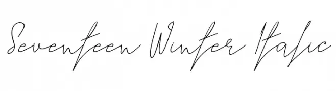 Seventeen Winter Italic Fuentes