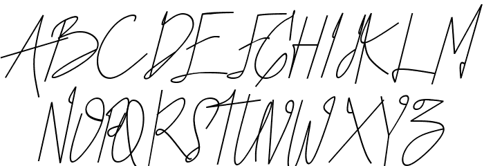 Seventeen Winter Italic फ़ॉन्ट अपरकेस