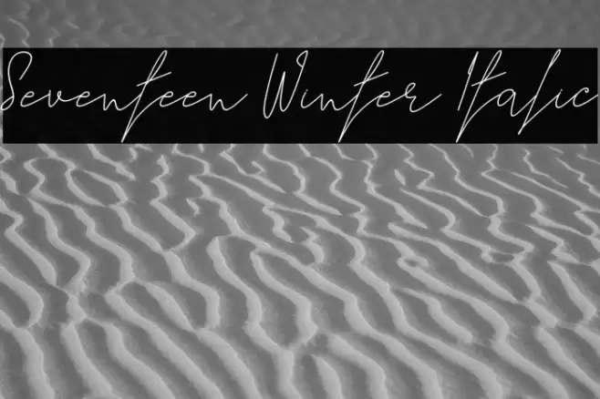 Seventeen Winter Italic Fuentes examples