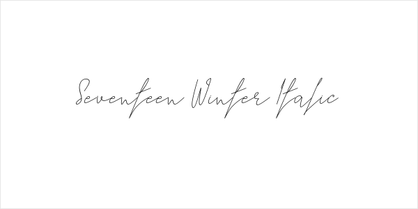 Seventeen Winter Italic Logo