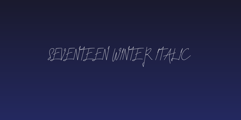Seventeen Winter Italic Social Header