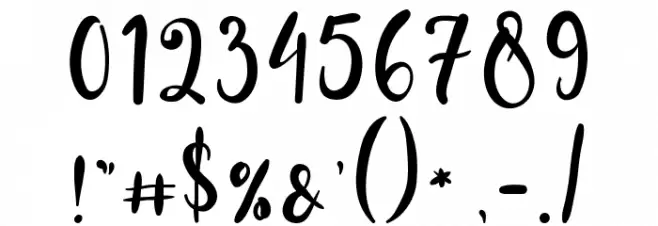 Seventeen Font OTHER CHARS