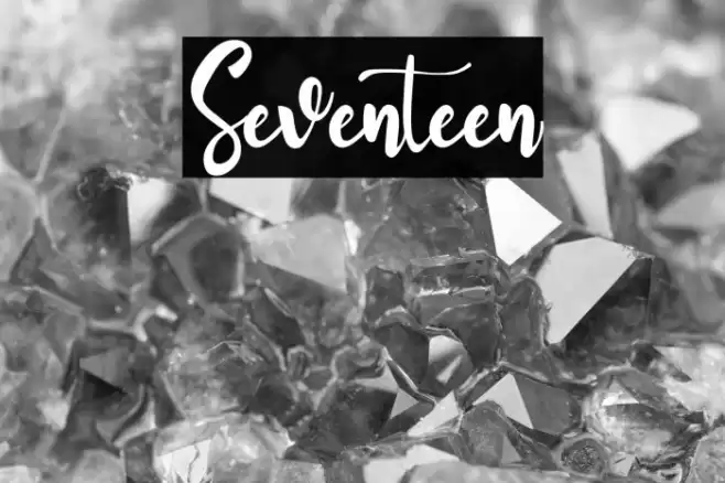 Seventeen Font examples