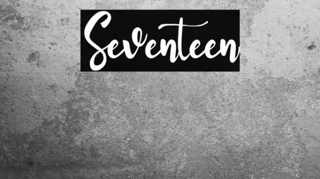 Seventeen Font examples