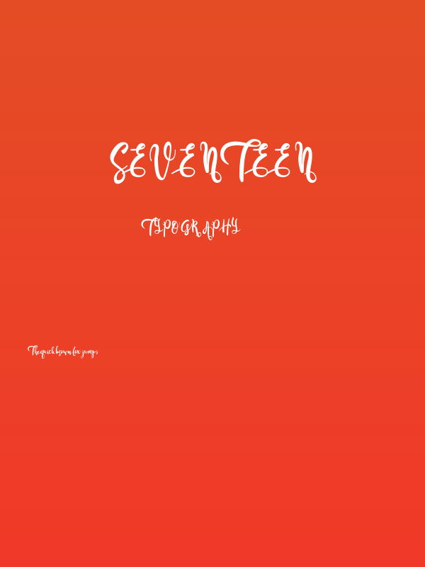 Seventeen Poster