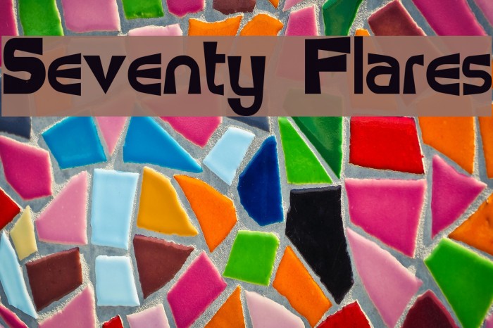 Seventy Flares Font examples