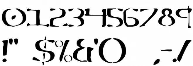 Sever Font OTHER CHARS