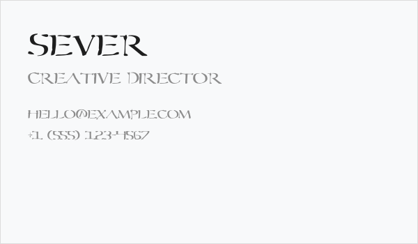 Sever Business Card