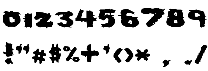 Severed Font OTHER CHARS
