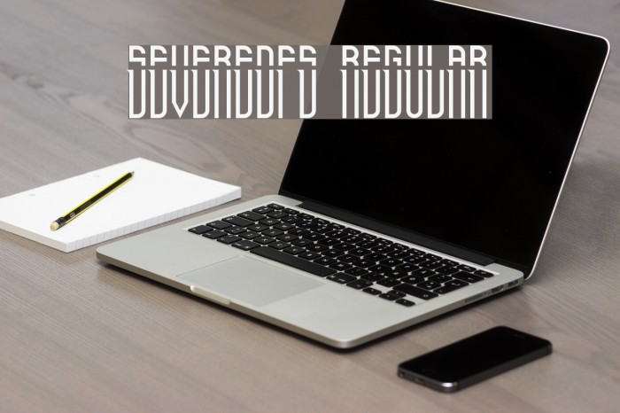 SeveredFS Regular Font examples