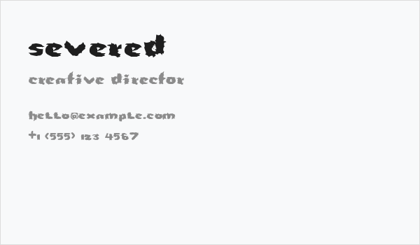 Severed Business Card