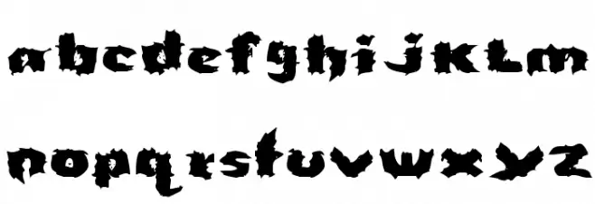 Severed Font LOWERCASE