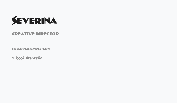 Severina Business Card
