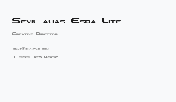 Sevil alias Esra Lite Business Card