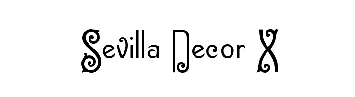 Sevilla Decor X  les polices de caractères gratuit tlcharger