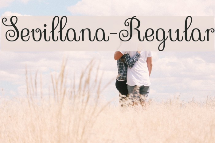 Sevillana-Regular Font examples