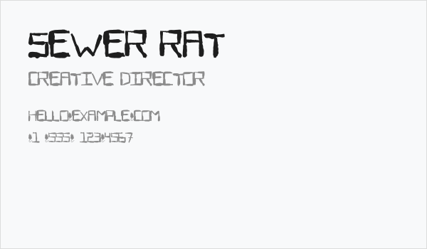 Sewer Rat Business Card
